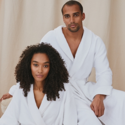 Unisex Organic Cotton Double Faced Waffle Robe