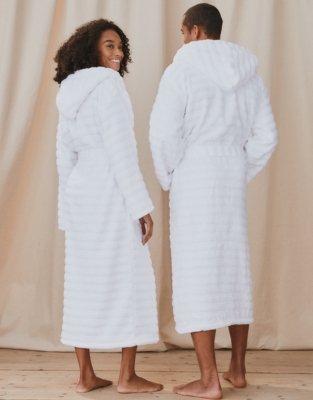 Unisex Organic Cotton Hooded Ribbed Hydrocotton Robe