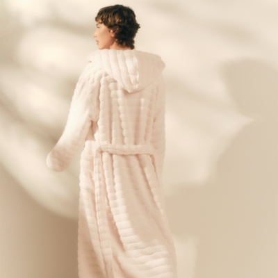 Unisex Organic Cotton Hooded Ribbed Hydrocotton Robe