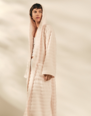 Unisex Organic Cotton Hooded Ribbed Hydrocotton Robe