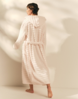 Unisex Organic Cotton Hooded Ribbed Hydrocotton Robe