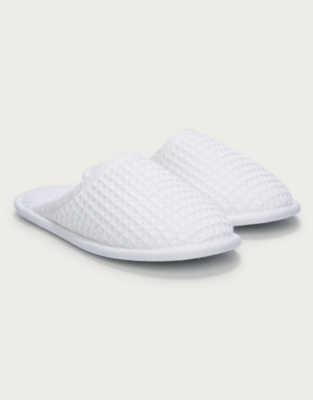 Unisex Organic Cotton Waffle Slippers