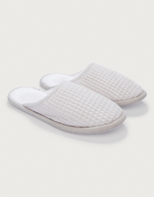 Unisex Organic Cotton Waffle Slippers