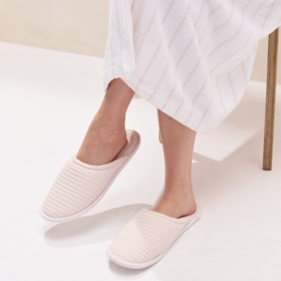 Unisex Organic Cotton Waffle Slippers