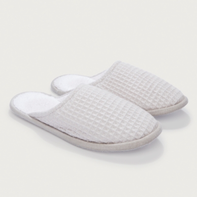 Unisex Organic Cotton Waffle Slippers