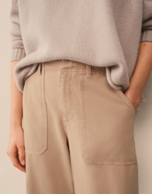 Utility Barrel Leg Trousers - Wheat Dust