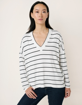 V-Neck Batwing Jersey Top