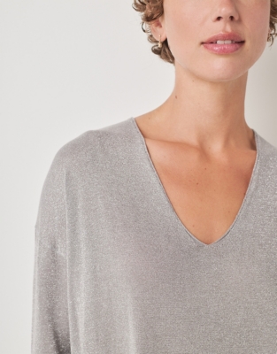 V-Neck Sparkle Sweater