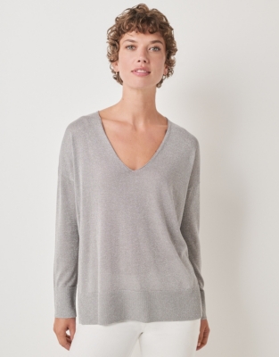 V-Neck Sparkle Sweater