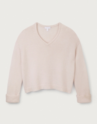 ATM Anthony Thomas Melillo Women's Cotton Cashmere Oversized V-Neck Sweater  - Pink Lilac