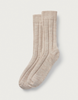 Variegated Ribbed Boot Socks
