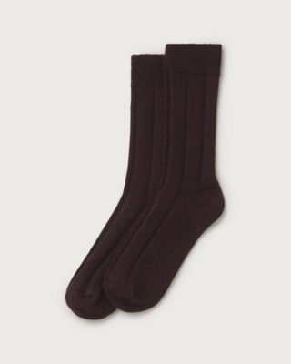 Variegated Ribbed Boot Socks