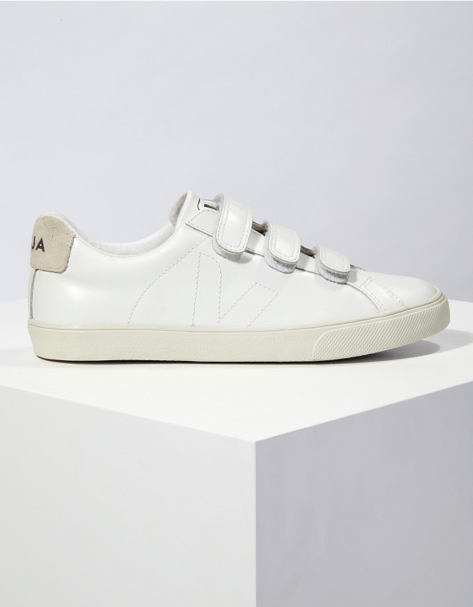 Veja 3 Lock Leather Trainers | Accessories Sale | The White Company UK