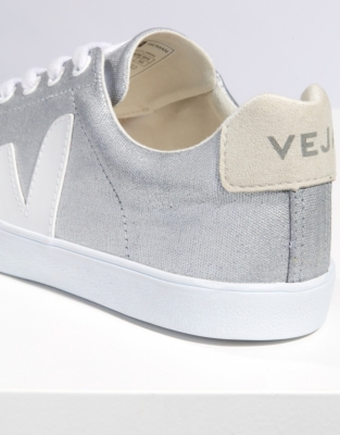 veja esplar canvas trainers silver