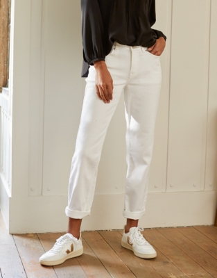 veja white and gold trainers