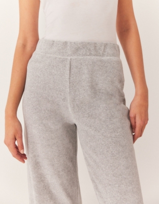 Velour Wide Leg Joggers