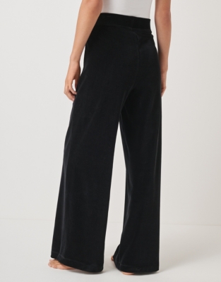 Velour Wide Leg Trousers