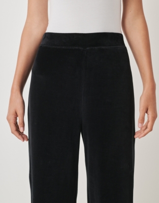 Velour Wide Leg Trousers