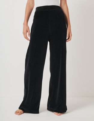 Velour Wide Leg Trousers