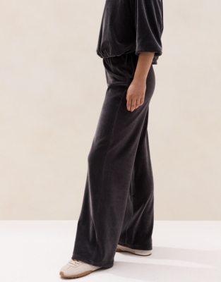 Velour Wide Leg Trousers