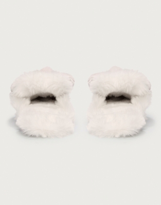 Velvet Bow Slider Slippers - Pale Pink