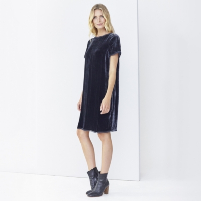 white company velvet dress