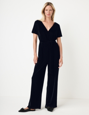 Velvet Jersey Wrap Front Jumpsuit Velvet The White Company UK