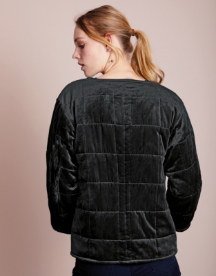 Velvet Quilted Jacket with Silk