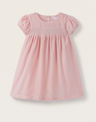 Velvet Smocked Dress (0–18mths)