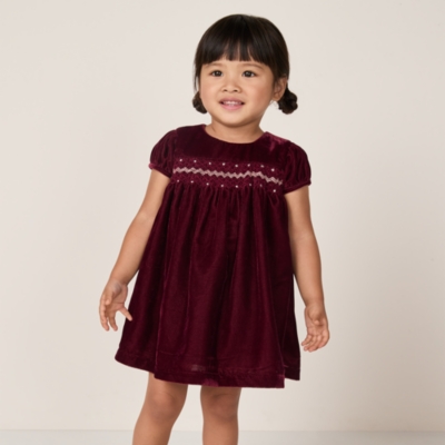 Velvet Smocked Dress (0–4yrs)