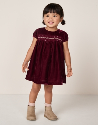 Velvet Smocked Dress (0–4yrs)