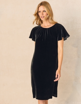 white company velvet dress