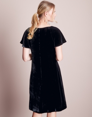 Velvet Swing Dress with Silk Clothing Sale The White Company UK