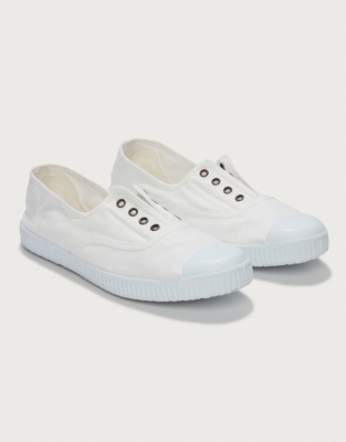 White plimsoll sale trainers