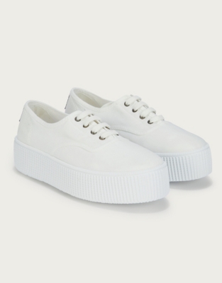 white platform plimsolls