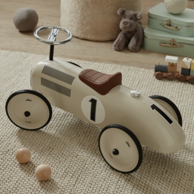 White company ride on on sale car