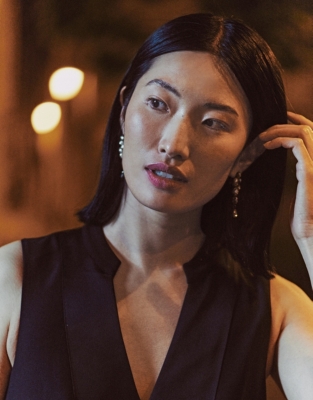 The white online company earrings