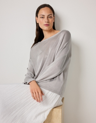 Viscose Slash Neck Jumper