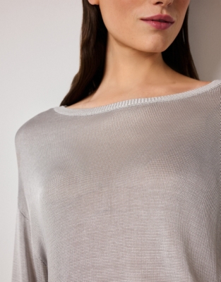 Viscose Slash Neck Jumper