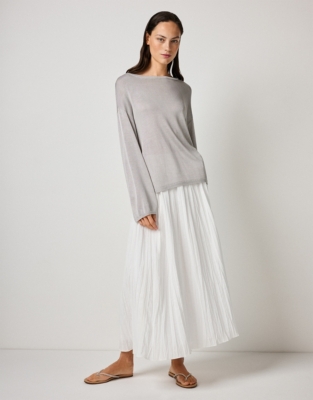 Viscose Slash Neck Jumper