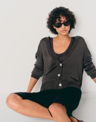 Viscose V-Neck Cardigan
