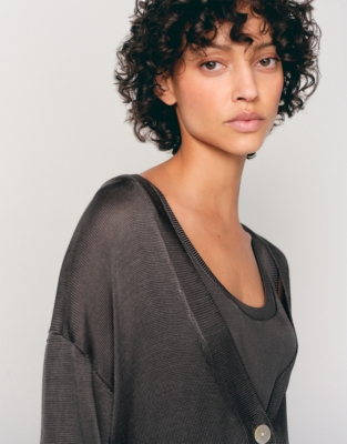 Viscose V-Neck Cardigan