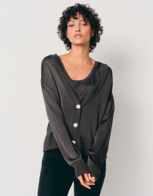 Viscose V-Neck Cardigan