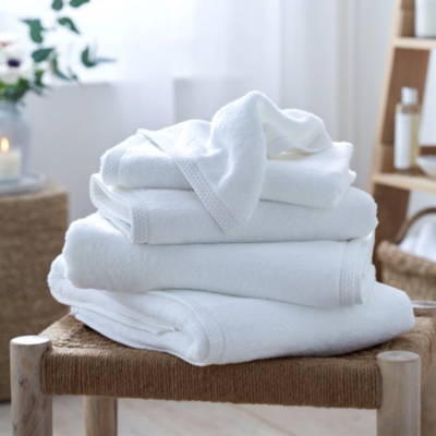 Waffle Cotton Bath Towel - White | The Company Store