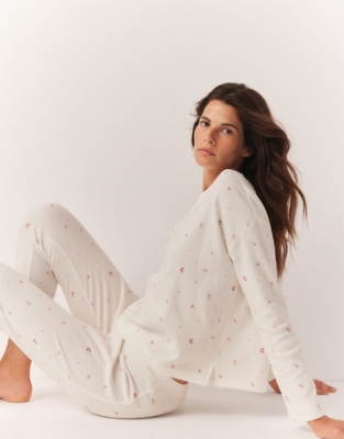 Oversized Waffle-Jersey Lounge Pyjama Set