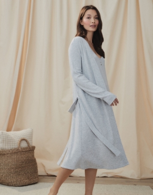 Waffle Jersey Sleep Robe | Nightwear & Robes Sale | The White Company UK