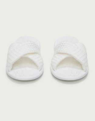 white company waffle slippers