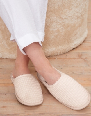 Waffle Towelling Slippers