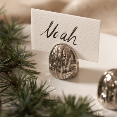 Walnut Place Card Holders – Set of 6