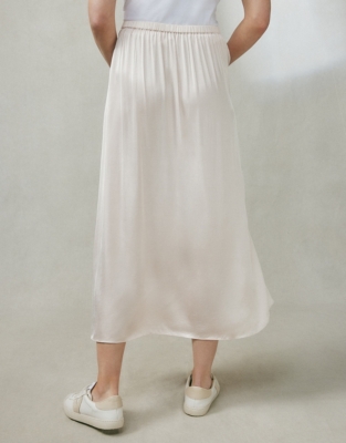 White company 2025 satin skirt